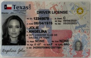 Texas Driver License - Texas Scannable IDS